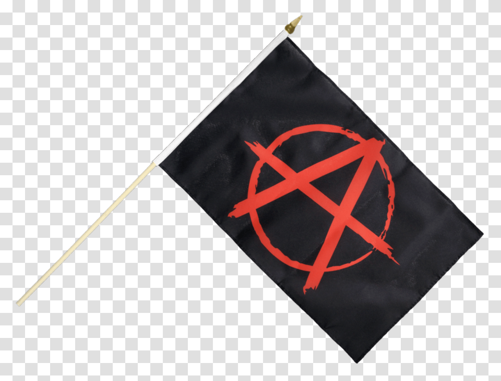 Anarchy Red Hand Waving Flag Drapeau Anarchy, Arrow, Emblem Transparent Png