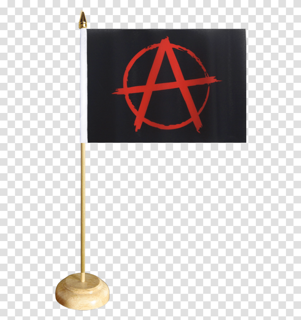 Anarchy Red Table Flag Drapeau Anarchy, Logo, Trademark Transparent Png