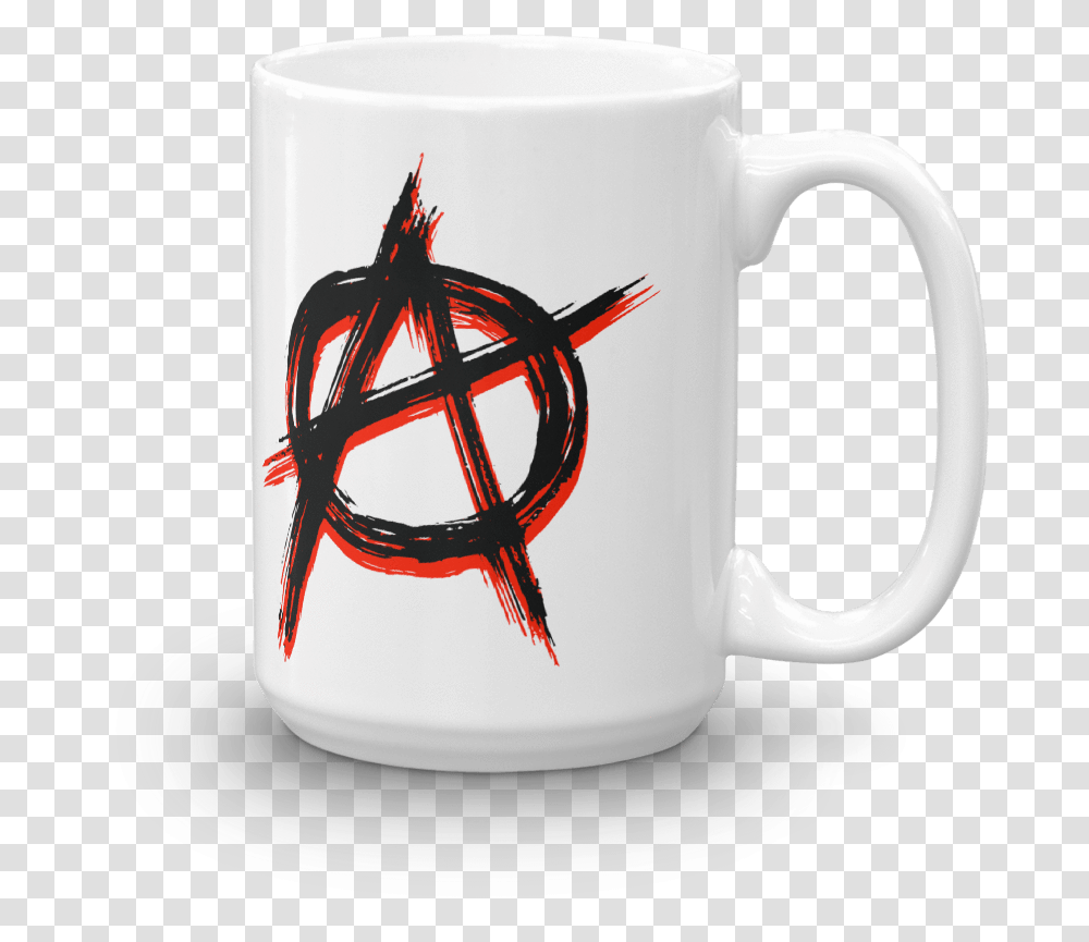 Anarchy Symbol Mug Great Punk Anarchist Sign Coffee Kelly The Office Mug, Coffee Cup, Stein, Jug Transparent Png