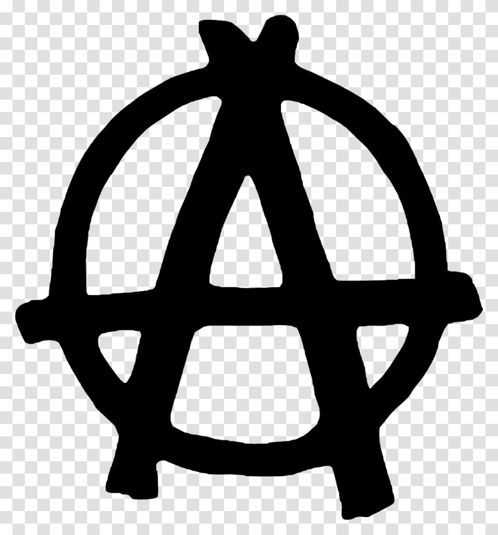 Anarchy Symbol, Stencil, White, Texture Transparent Png