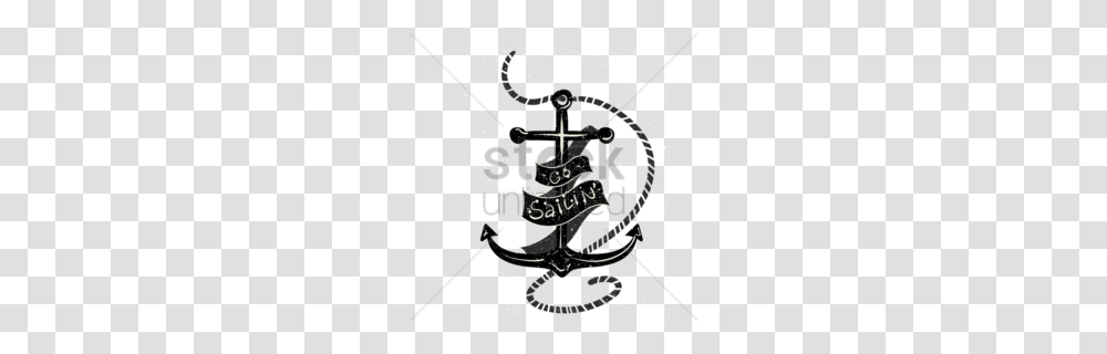 Anchor Black And White Clipart, Label, Poster Transparent Png