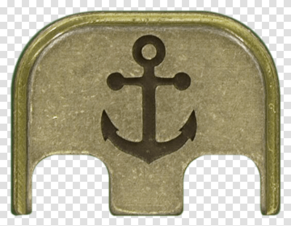 Anchor Brass Rugged Finish Back Plate Emblem, Cross, Alphabet Transparent Png