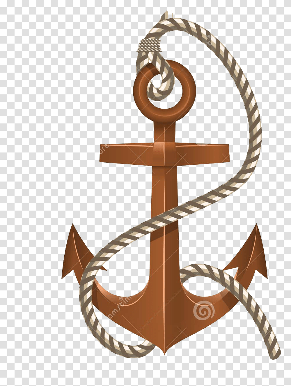 Anchor Clip Rope Anchor With Rope, Hook, Cross Transparent Png