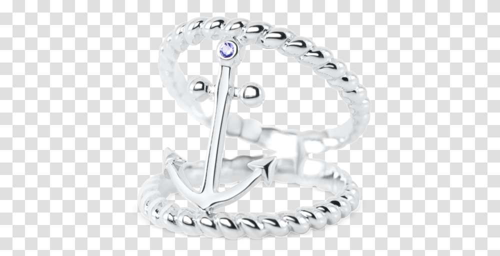 Anchor Double Rope Ring Body Jewelry, Person, Human, Accessories, Accessory Transparent Png