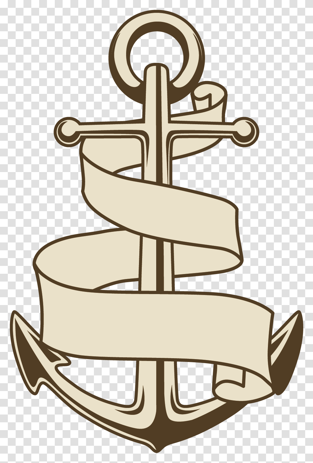 Anchor Download Image Arts Anchor With Ribbon Clipart, Hook, Alphabet, Text Transparent Png