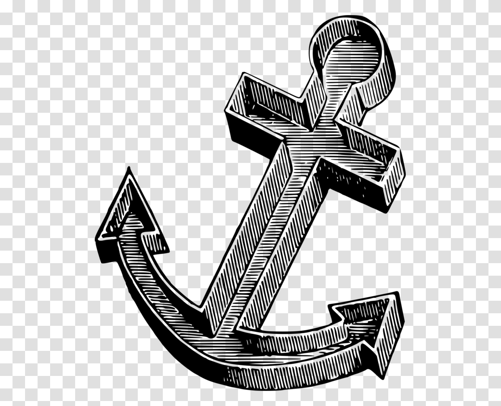 Anchor Drawing Tattoo Art Watercolor Painting, Gray, World Of Warcraft Transparent Png