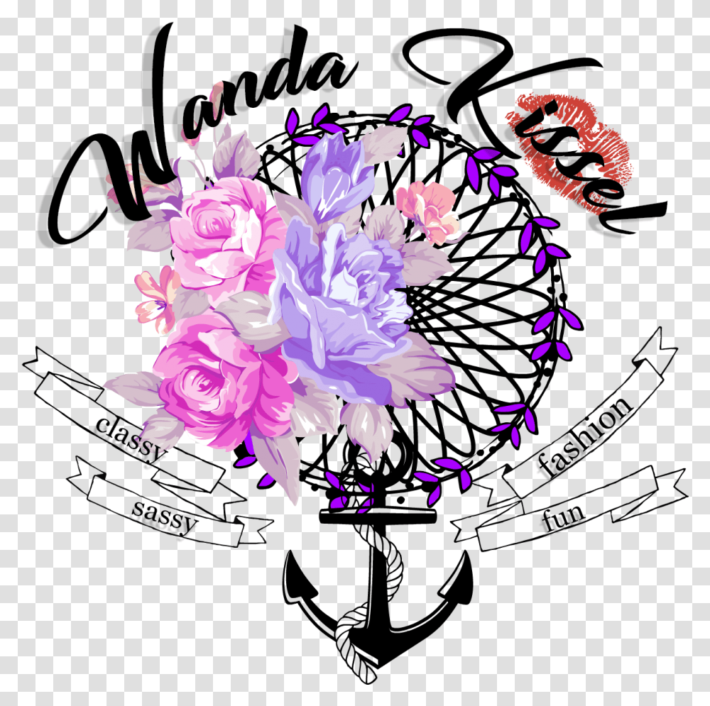 Anchor Dreams4 Clipart Download, Floral Design, Pattern, Plant Transparent Png