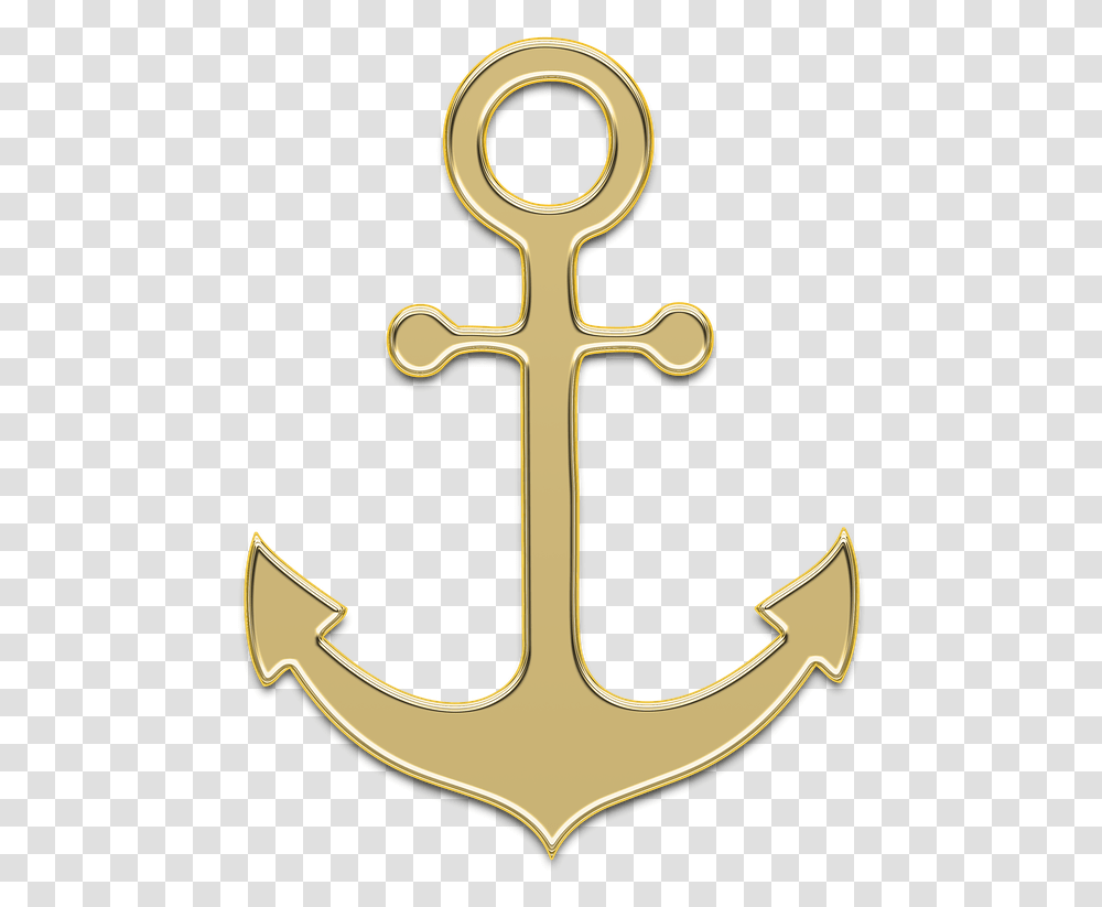 Anchor Golden Decor Anchor, Hook Transparent Png