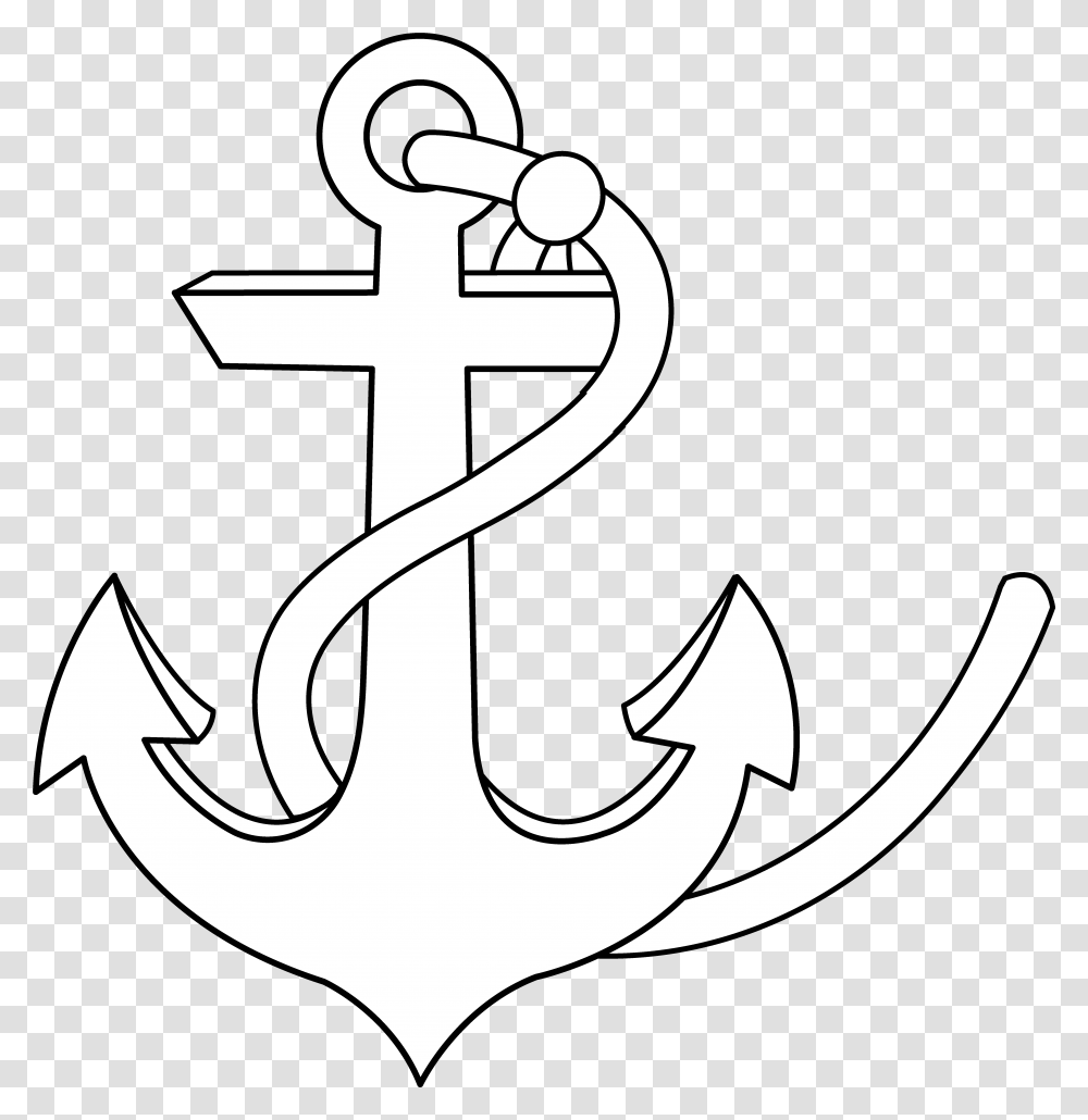Anchor Line Art Navy White Anchor, Cross, Symbol Transparent Png