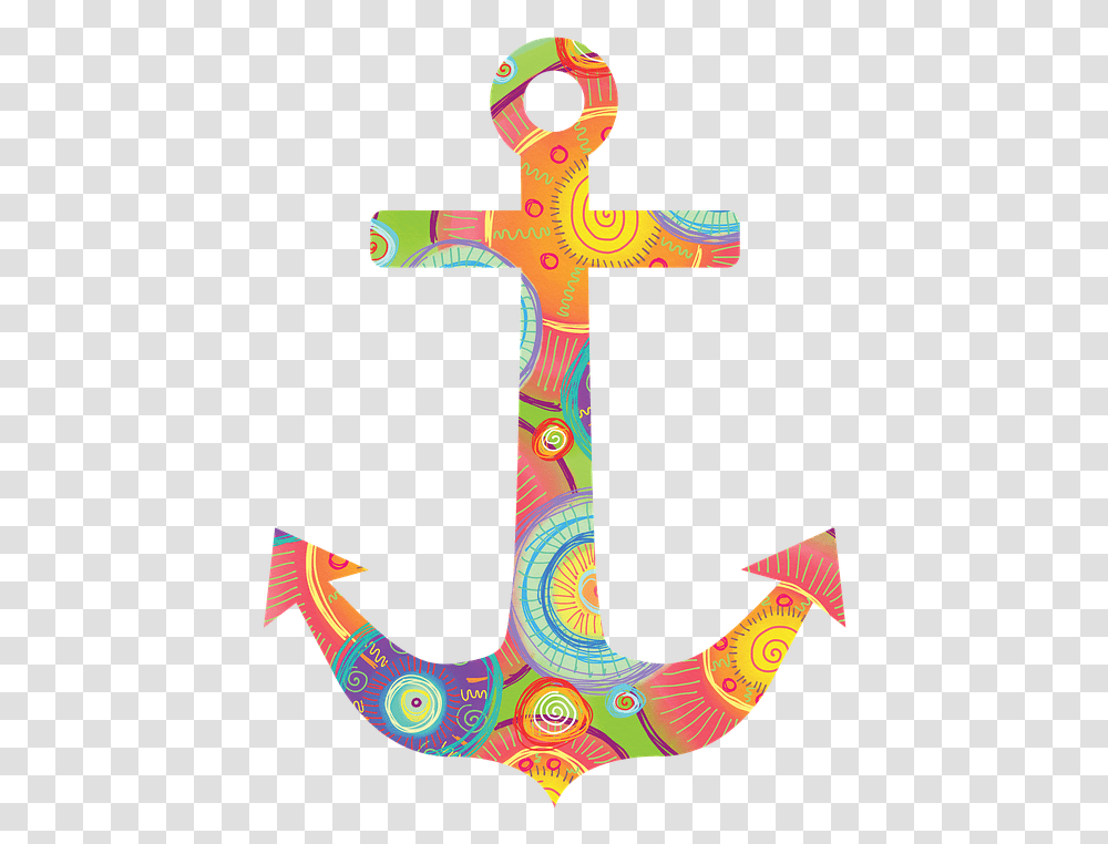 Anchor Nautical Beach Ocean Summer Weight Symbol Cross Tattoo Clipart, Hook, Axe, Tool Transparent Png