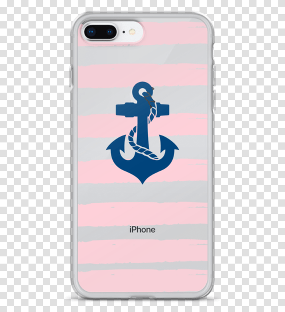 Anchor On Pink Stripes Iphone Case Mobile Phone Case, Electronics Transparent Png