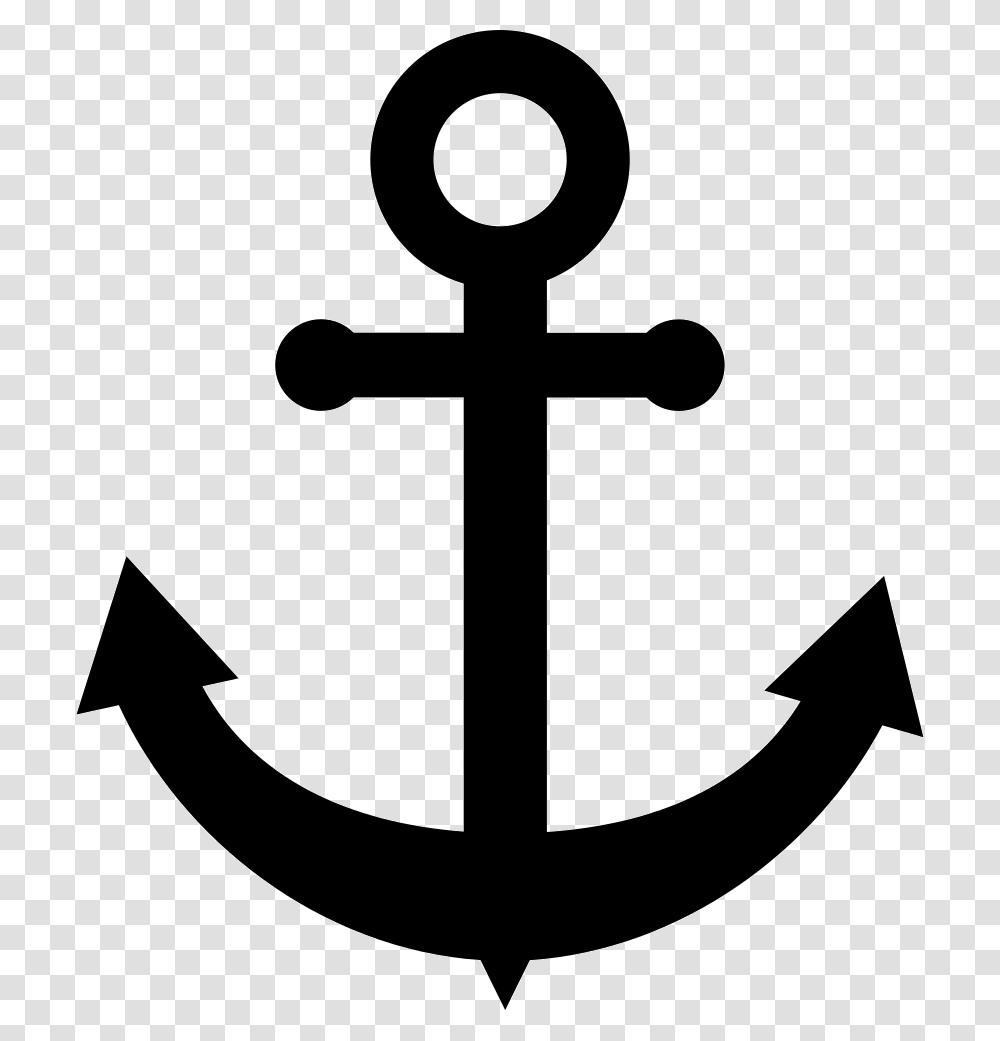Anchor Outline Svg Sailor Anchor, Cross, Hook Transparent Png