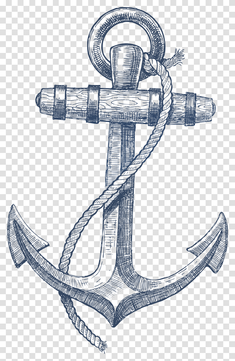 Anchor, Tool, Cross, Silhouette Transparent Png