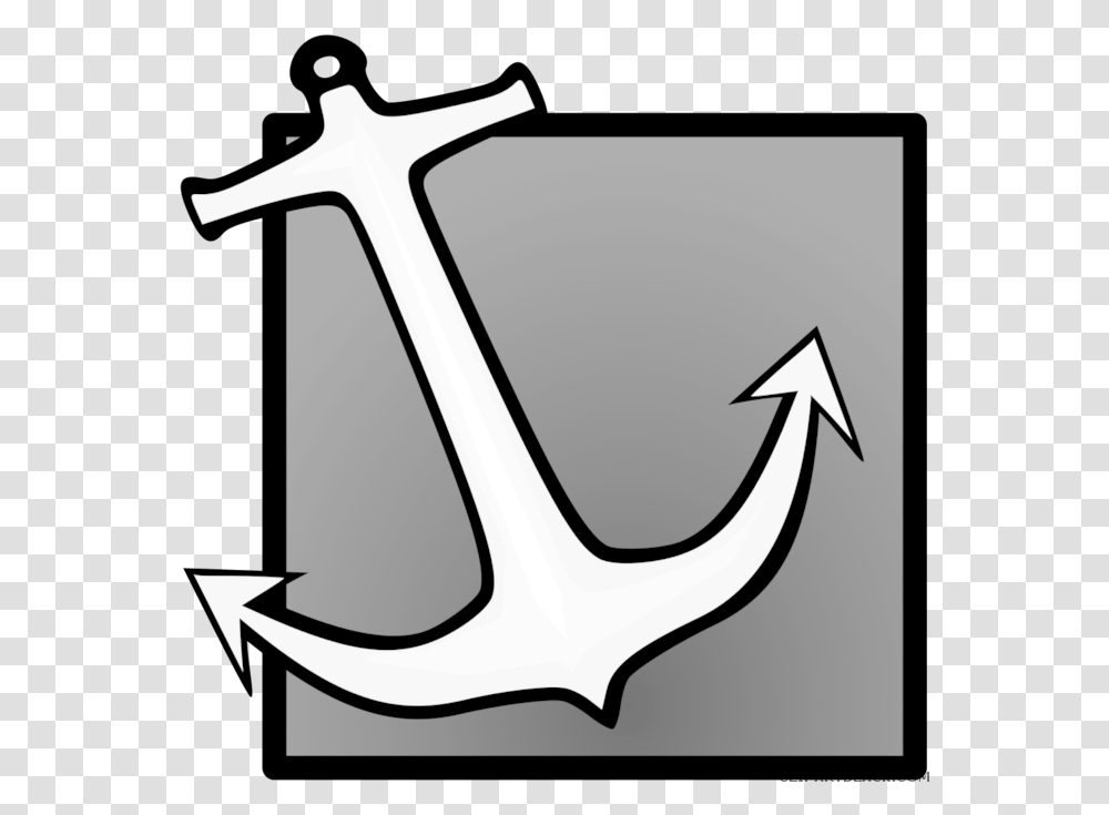 Anchor Tools Free Black White Clipart Images Clipartblack Anchor Clip Art, Hook, Axe, Sink Faucet Transparent Png