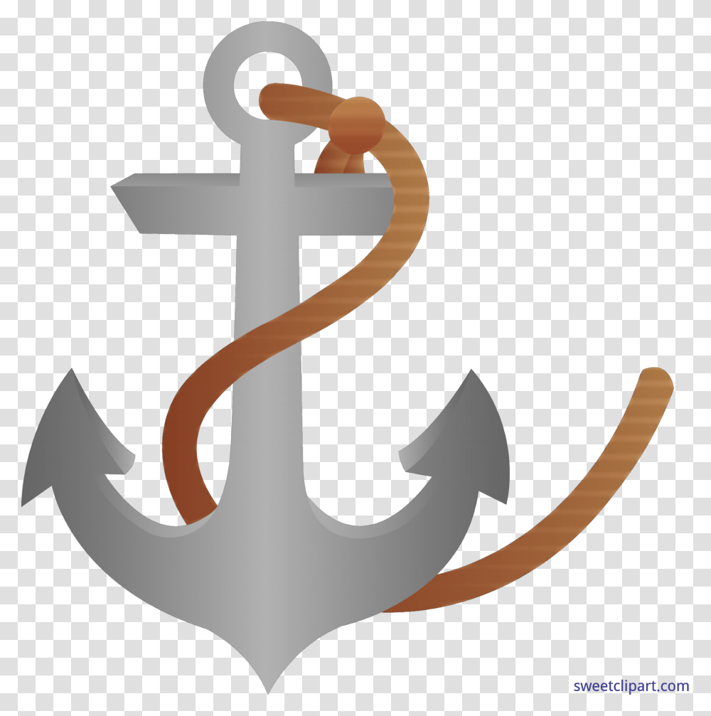 Anchor With Rope Clip Art, Cross, Hook, Axe Transparent Png