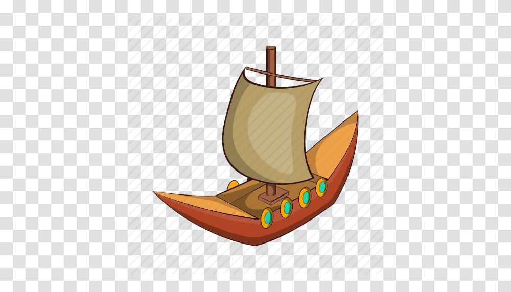 Ancient Boat Cartoon Dragon Sail Ship Viking Icon, Apparel, Leisure Activities, Footwear Transparent Png