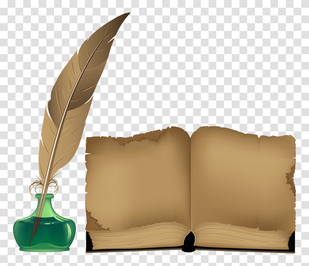 Ancient Book And Inkwell Clipart, Bottle, Ink Bottle, Lamp, Scroll Transparent Png