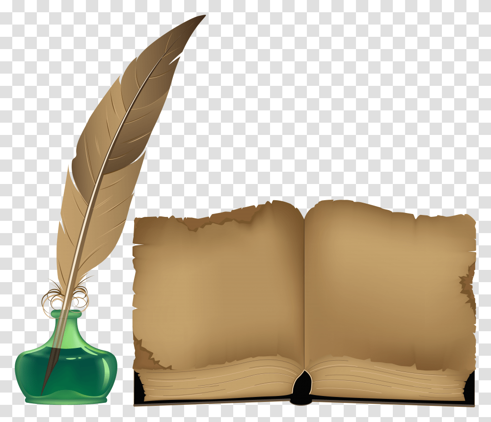 Ancient Book And Inkwell Clipart Old Book, Bottle, Ink Bottle, Axe, Tool Transparent Png