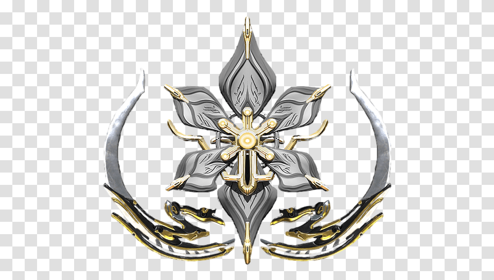 Ancient Darkness Warframe Logo, Emblem, Trademark, Gold Transparent Png