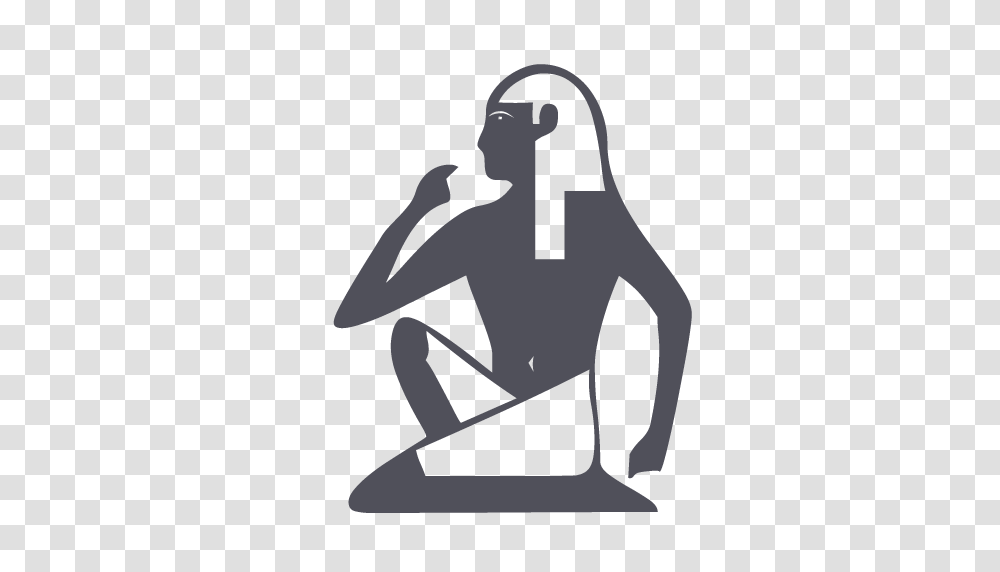 Ancient Egypt Museum Old Pharaon Icon, Kneeling, Silhouette Transparent Png