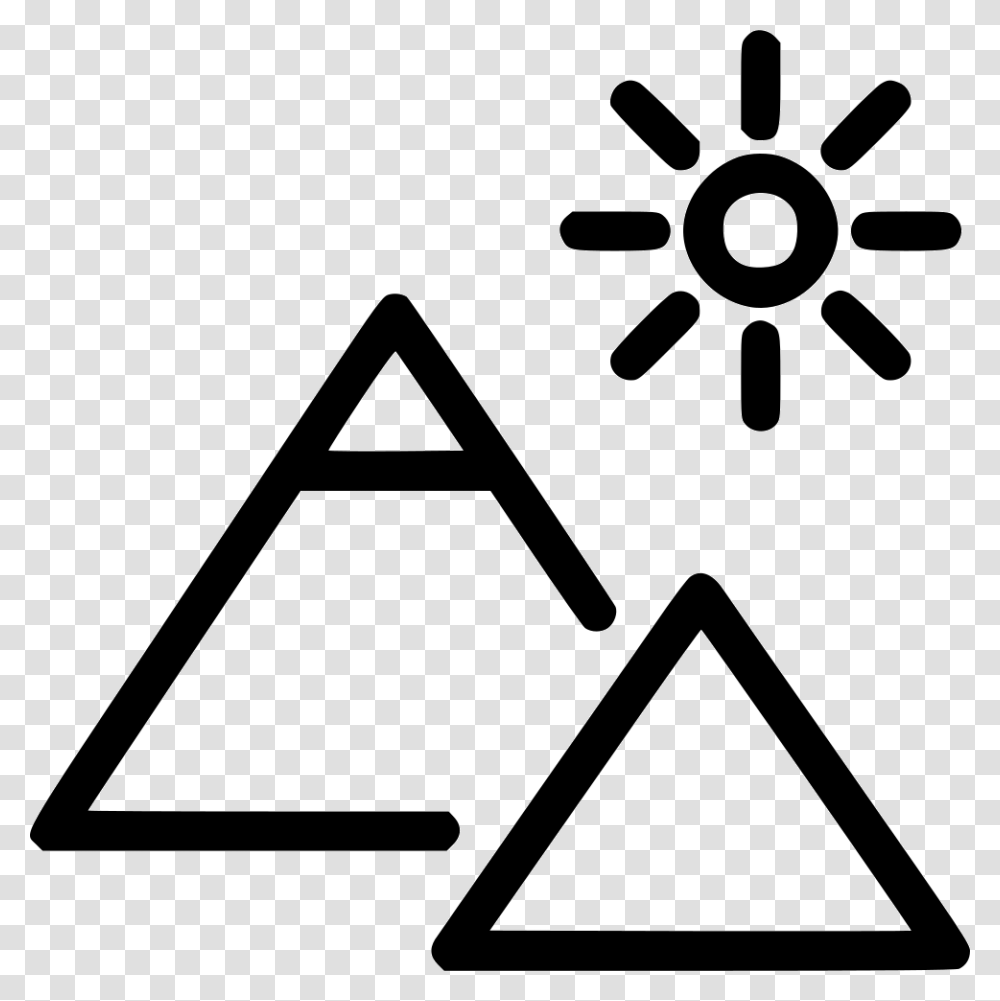 Ancient Egypt Pyramid, Triangle, Sign, Stencil Transparent Png