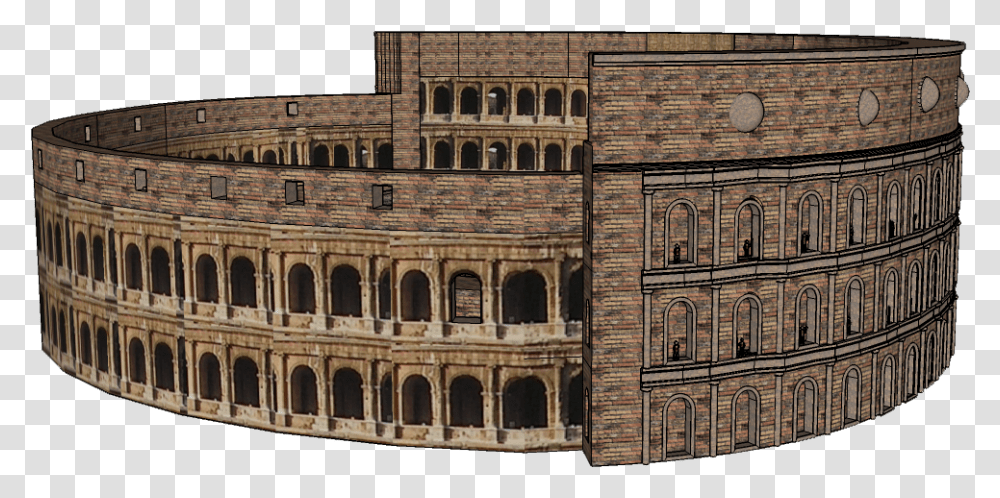 Ancient Rome Colosseum Cartoon Colosseum, Architecture, Building, Brick, Castle Transparent Png