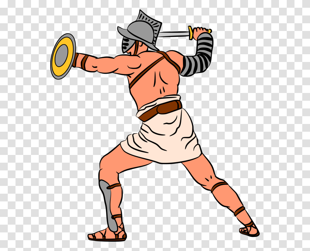 Ancient Rome Gladiator Drawing Ancient History Cartoon Free, Person, Sphere, Sport, People Transparent Png