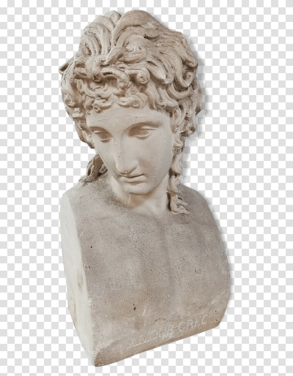 Ancient Statue Sculpture Bust Divinity Love Greek Deco Buste Grec Antique Statue, Head, Figurine, Archaeology Transparent Png