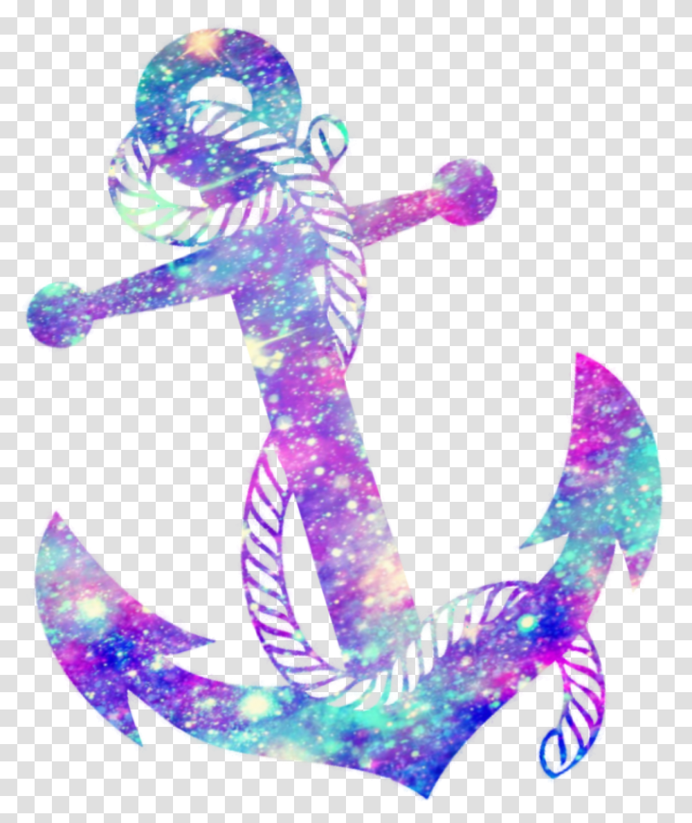 Ancla Anchor Galaxy Galaxia Colorful Anchor, Hook, Cross Transparent Png