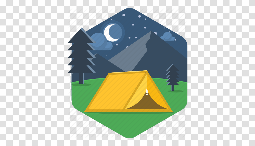 And Adventure Hexagonal' By Popcornarts Camping Car Icon Illustration, Leisure Activities, Mountain Tent, Metropolis, City Transparent Png