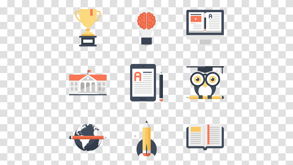 And Education Packs Knowledge Base Flat Icon, Light, Lighting Transparent Png