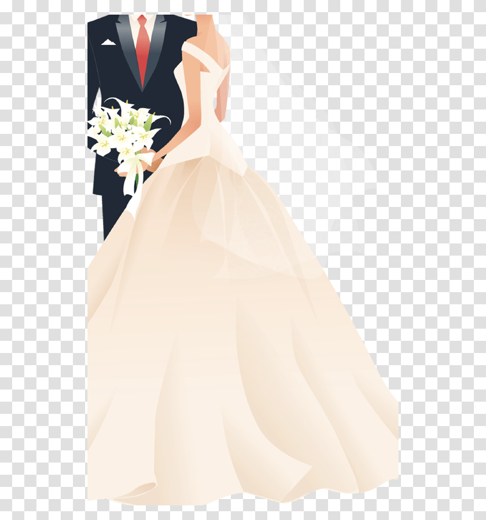 And Groom Bridegroom Bride Invitation Wedding Clipart Wedding Vector, Female, Person, Gown Transparent Png