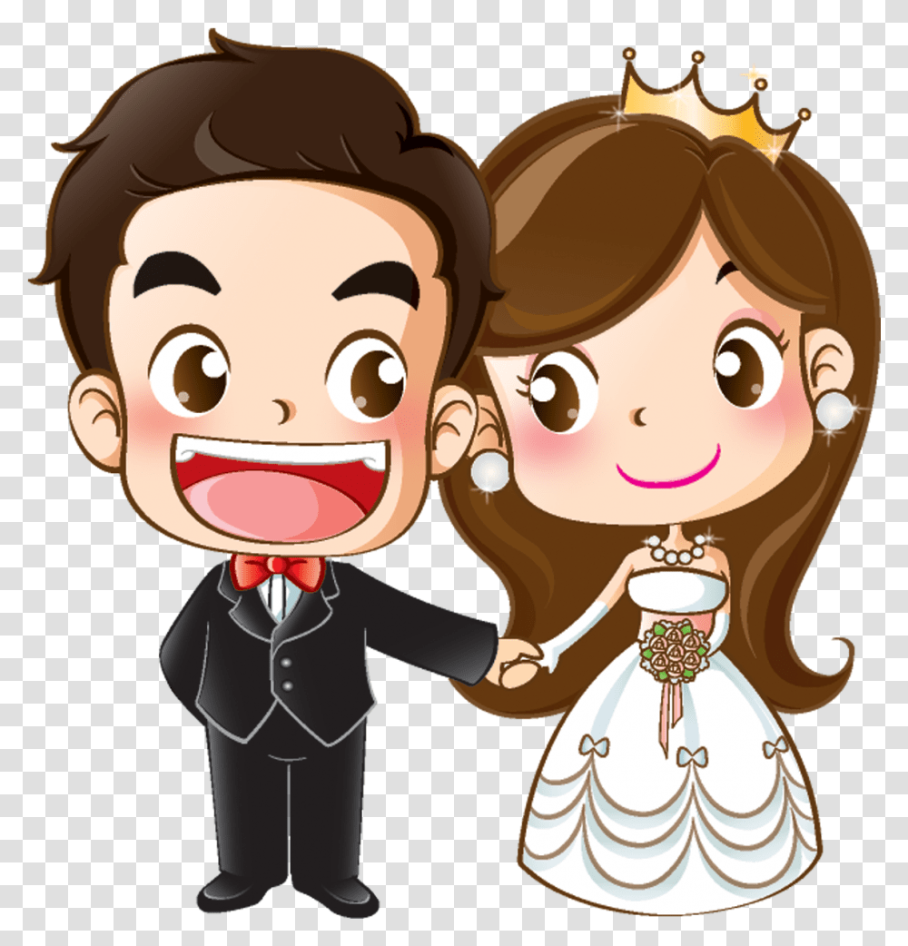 And Groom Wedding Cartoon Bride Marriage Invitation Cartoon Wedding Couple, Performer, Face, Sunglasses, Eating Transparent Png