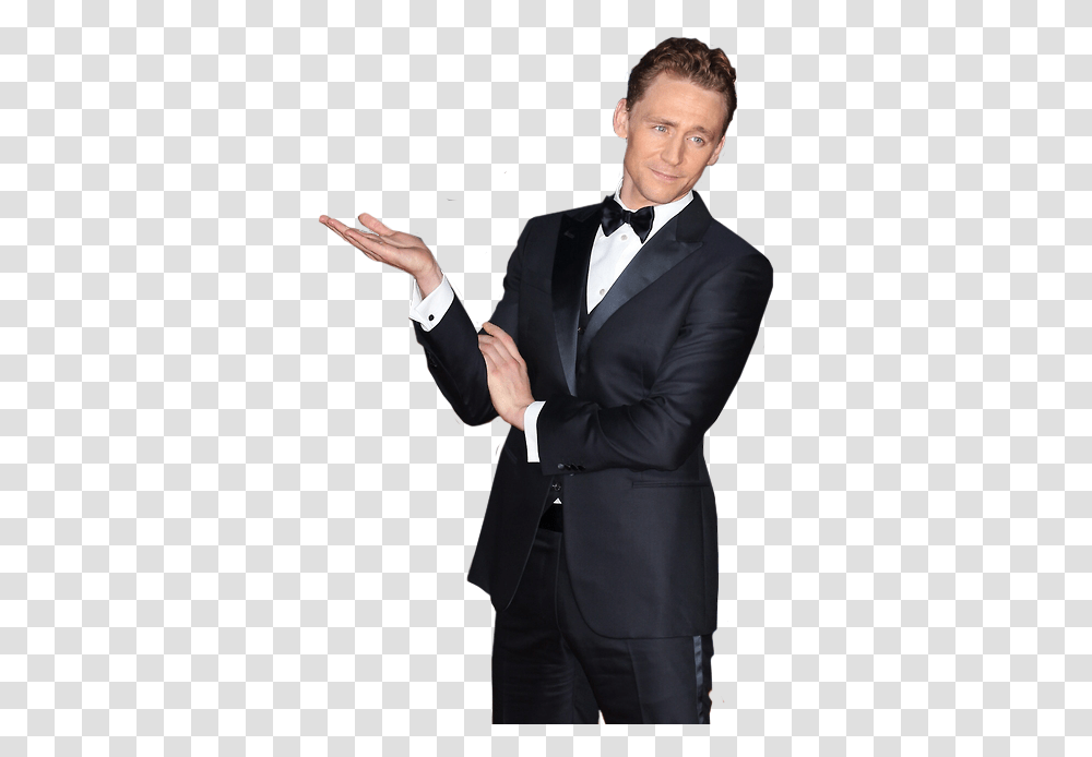 And Here We Have A Picture Of Tom Hiddleston Tuxedo, Suit, Overcoat, Tie Transparent Png