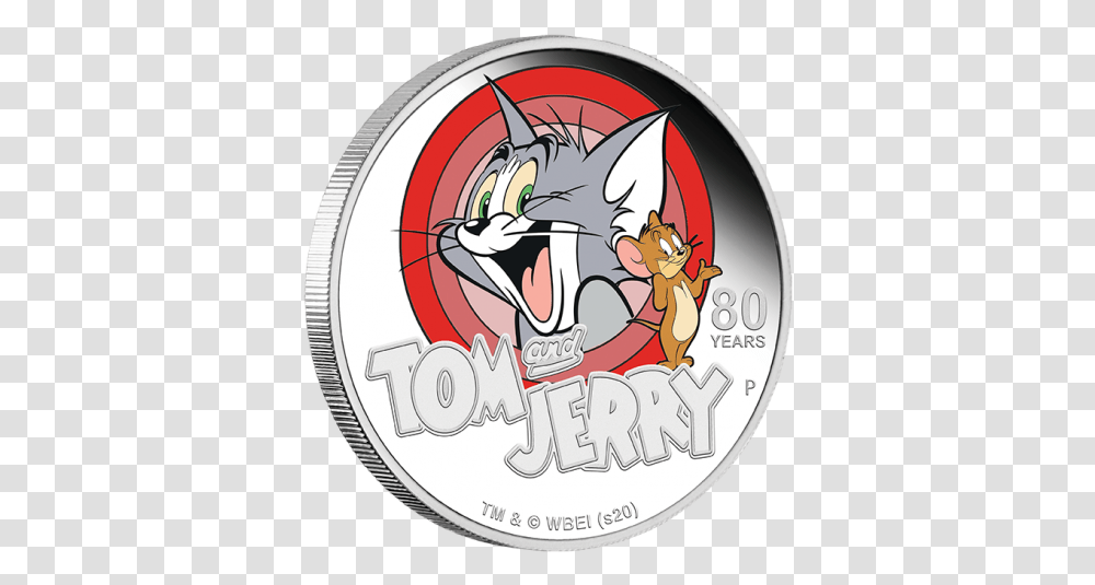 And Jerry 80th Anniversary 80th Anniversary Tom And Jerry Happy Birthday 80, Coin, Money, Hand, Poster Transparent Png