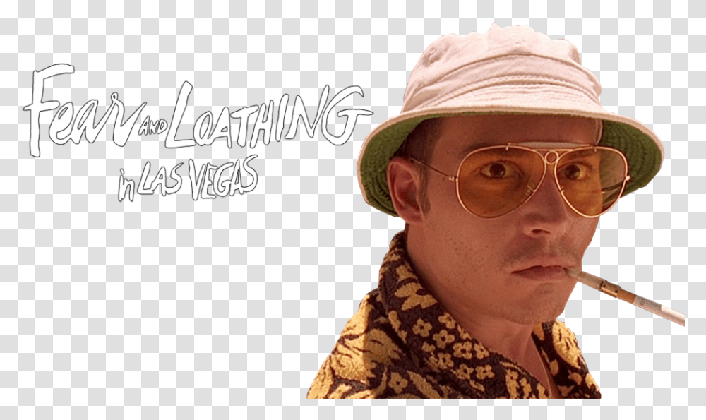 And Johnny Youtube Director Vegas Depp In Clipart Fear And Loathing In Las Vegas, Hat, Person, Glasses Transparent Png