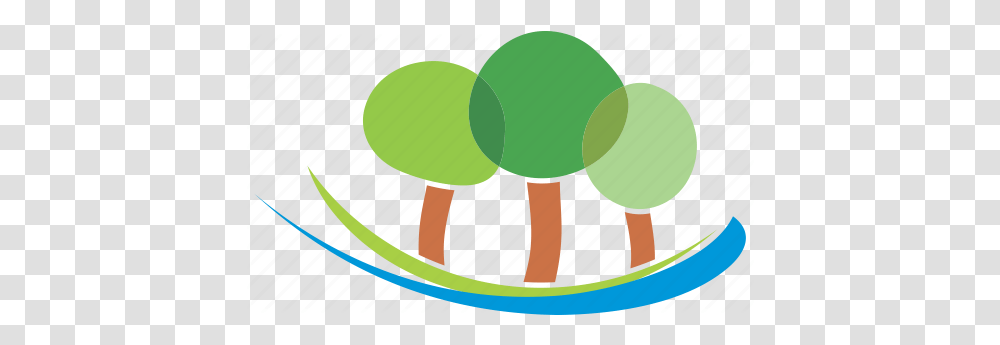 And Landscape Logo Nature River Trees Forest Icon Download On Iconfinder Tree, Plant, Balloon, Green, Photography Transparent Png