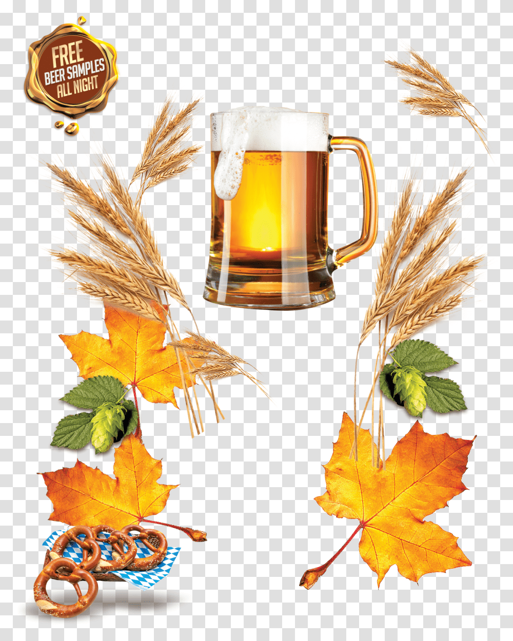 And Leaf Beer Wheat Yellow Image High Quality Clipart, Plant, Glass, Alcohol, Beverage Transparent Png