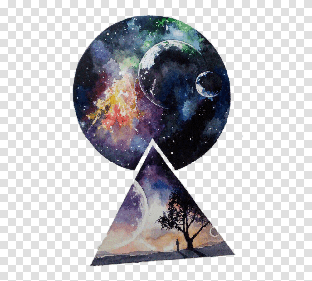And Small Star Round Triangle Free Image Dessin L Aquarelle Galaxie, Outer Space, Astronomy, Universe, Planet Transparent Png