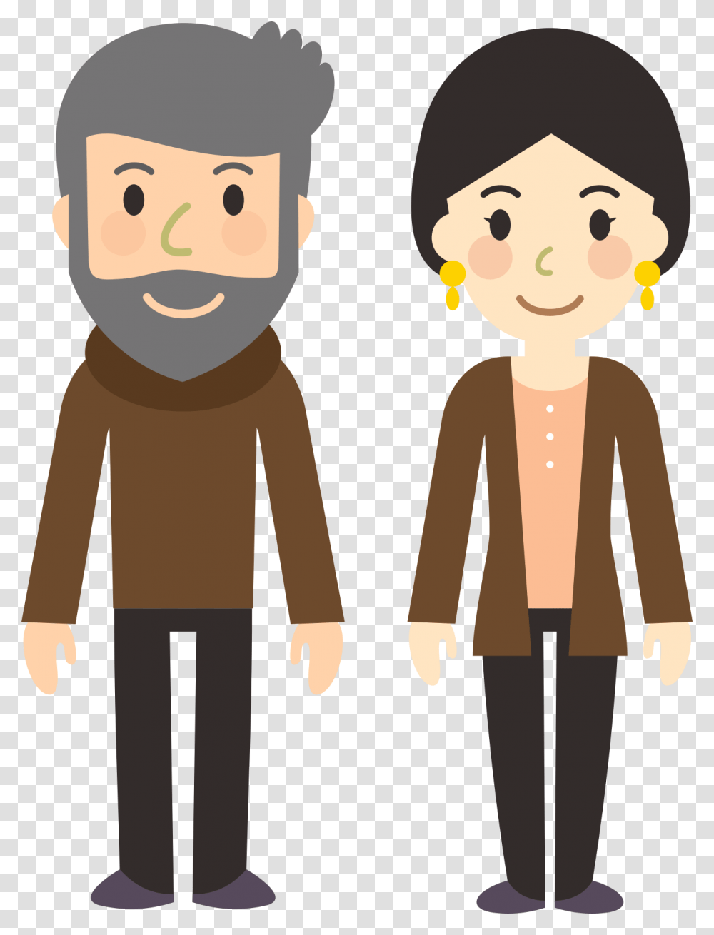 And Standing Style Men Cartoon Animation Flattened, Person, Human, People, Female Transparent Png
