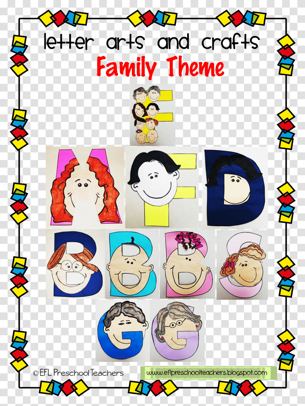 And There Is The Letter Arts And Crafts For The Family Arts And Crafts About Family, Label, Super Mario, Comics Transparent Png