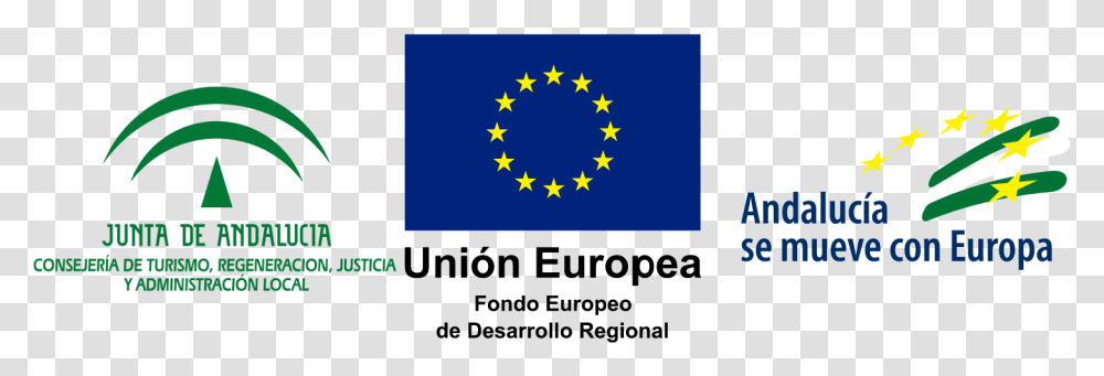 Andalucia Se Mueve Con Europa, Logo, Trademark, Star Symbol Transparent Png