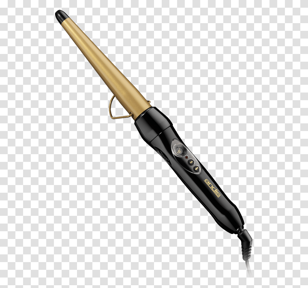 Andis High Heat Gold Ceramic Conical Curling Wand Andis Curling Wand, Stick, Baton, Tool Transparent Png