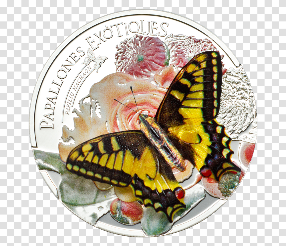 Andorra 2013 5 Diners Papilio Machaon Andorra 3d Butterfly Coin, Lobster, Seafood, Sea Life, Animal Transparent Png