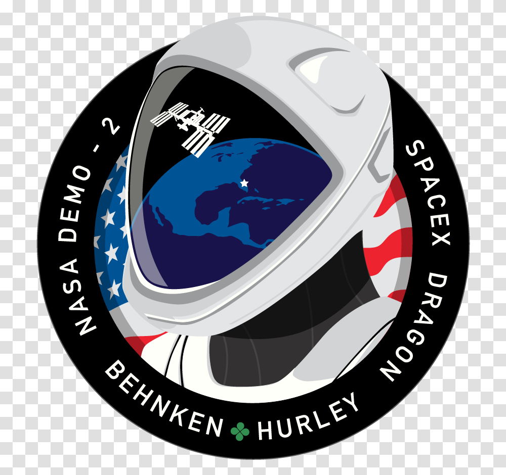 Andre Revin Andrerevin Twitter Spacex Demo 2 Mission Patch, Helmet, Clothing, Apparel, Text Transparent Png