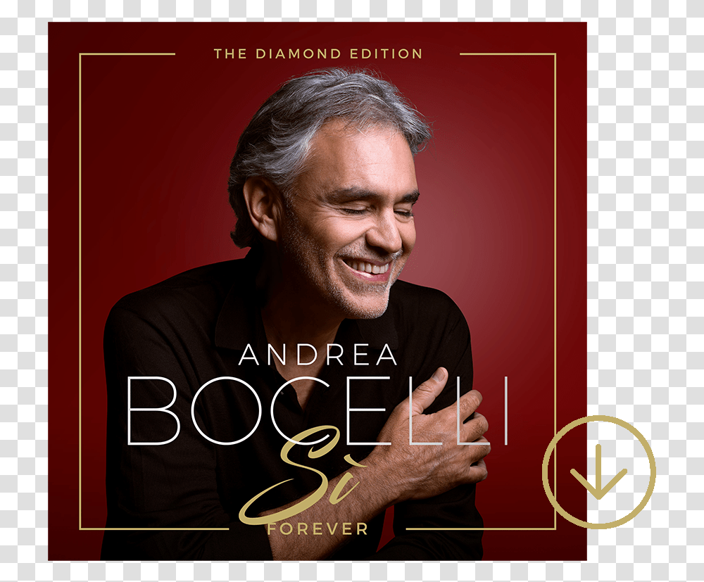 Andrea Bocelli Si Forever Diamond Edition, Person, Face, Advertisement Transparent Png