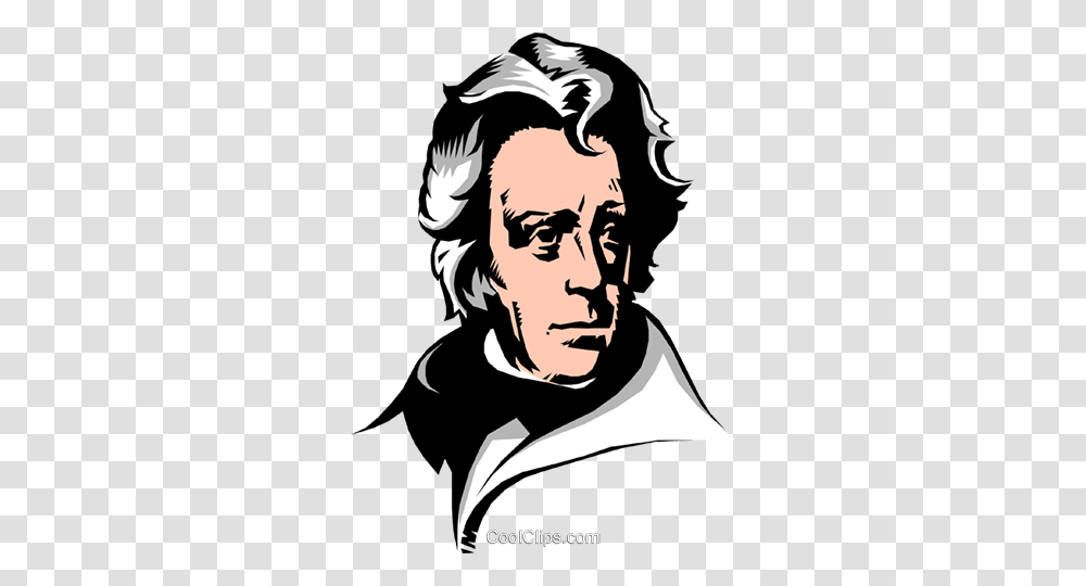 Andrew Jackson Royalty Free Vector Clip Art Illustration, Stencil, Person, Human, Face Transparent Png