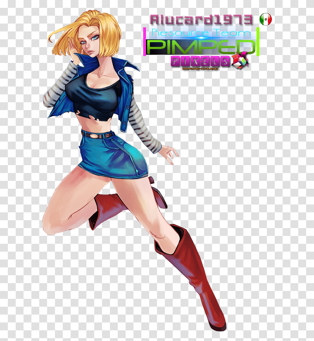 Android 18 Pin Up, Dance Pose, Leisure Activities, Person, Costume Transparent Png