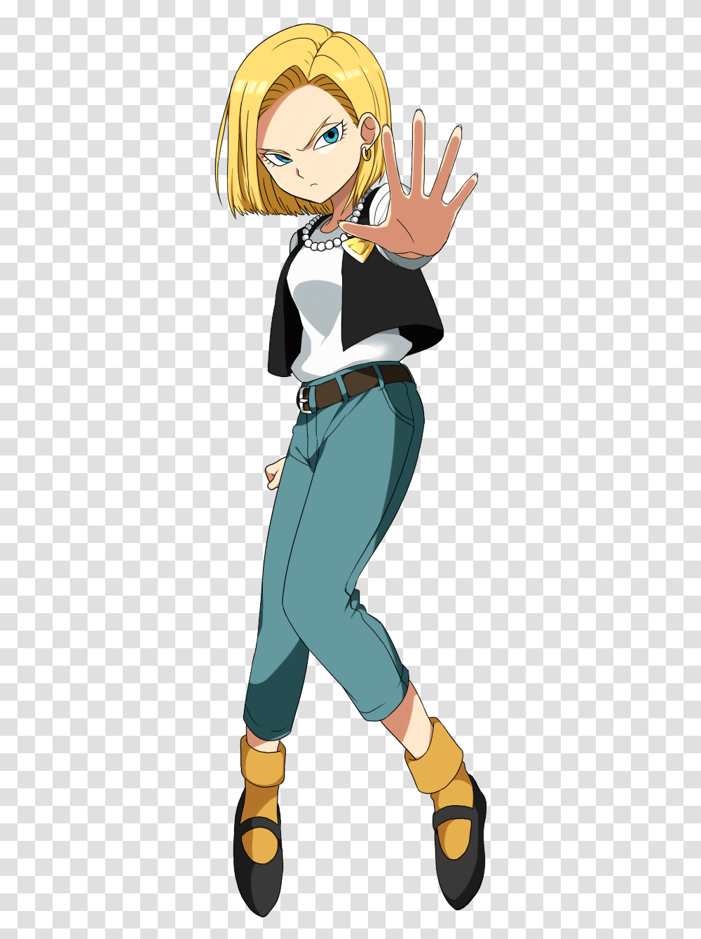 Android 18 Saga Cell, Pants, Sleeve, Person Transparent Png