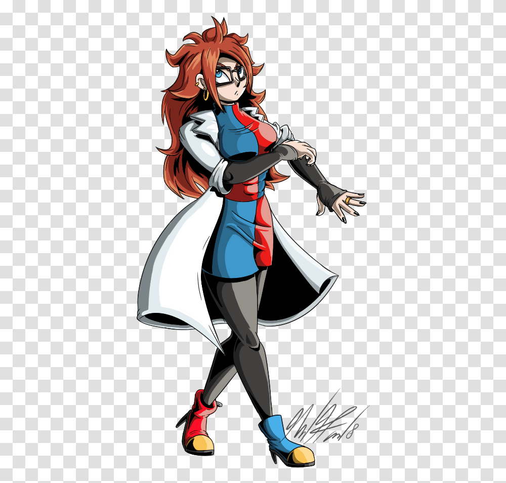 Android 21 Fighterz Android 21, Person, Human, Manga, Comics Transparent Png